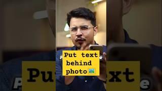 How to Put Text Behind Photos Easily!  (No Photoshop) #techbro