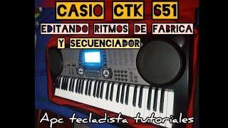 como editar ritmos de fabrica en teclado organo casio ctk 651