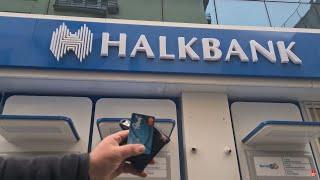 Halkbank ATM'den Para Çekme