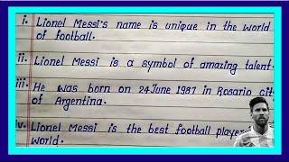 Best 10 Points English Essay on Lionel Messi | Easy and Short English Essay on Lionel Messi