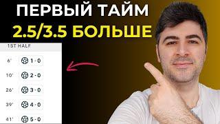 СТРАТЕГИЯ - ПЕРВЫЙ ТАЙМ 2.5/3.5 Больше | Стратегия на тотал 4.5 больше | Прогнозы и Ставки