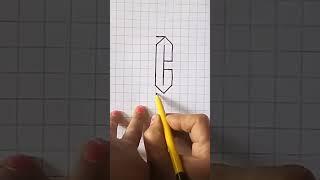 Easy 3D C drawing #3d #creativity #easy