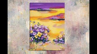 Landscape Painting | Easy for Beginners | Abstract  MariArtHome