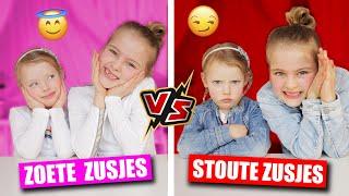 De ZOETE ZUSJES vs De STOUTE ZUSJES [leuke sketches spelen] DeZoeteZusjes