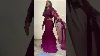 3 layer saari #blousedesigns #saaraindia #saarilover #trending #design #georgette #khushboo