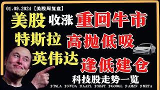 美股收涨重回牛市?特斯拉高抛低吸?英伟达逢低建仓?【美股直通车】2024.09.01 #sam谈美股 #美股分析 #tsla #nvda #特斯拉 #英伟达