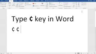 How to Type the Cent Symbol in Microsoft Word - Cent Key