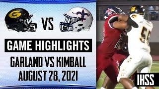 Garland vs. Dallas Kimball - 2021 Week 1 Football Highlights