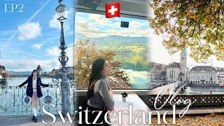 瑞士之旅EP2｜上雪山打雪仗｜玻璃火车看风景｜第一次搭Business Class ｜Switzerland Vlog