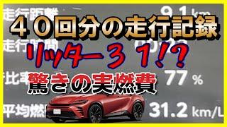 【実燃費検証】クラウンスポーツ納車後４０回分の全燃費記録！！