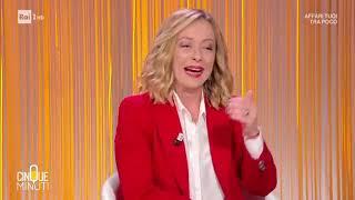 Una straordinaria Giorgia Meloni a Cinque Minuti, su Rai 1. Non perdetela!