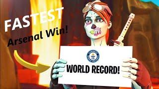 *WORLD RECORD* - FASTEST ARSENAL WIN? (Fortnite)