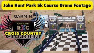 John Hunt Running Park 5k Full Course Preview - Drone Footage - Garmin RunningLane XC Championships