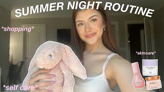 MY *PRODUCTIVE* SUMMER NIGHT ROUTINE (self care, shopping & haul, cleaning)