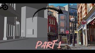 Blender Cityscape Breakdown: From Blockout to Stylized Detail - Part 1