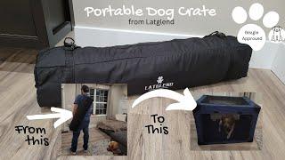 LATGLEND Portable and Collapsible Dog Crate