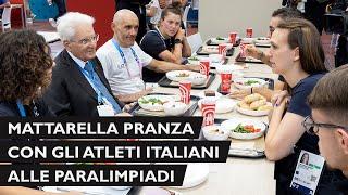 Mattarella a pranzo con gli atleti italiani