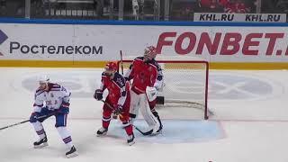 Ilya Sorokin in action during the CSKA@SKA hockey game 9.04.19