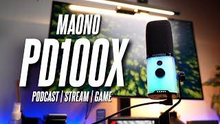 Awesome RGB Streaming and Gaming Microphone with XLR! Maono PD100X Review!