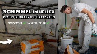 Schimmel und feuchte Wände im Keller beseitigen und mit Sanierputz sanieren (genaue Anleitung)