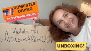 DUMPSTER COM CAIXA SURPRESA DA @AnaKGB | UNBOXING | DUMPSTER DIVING IN MIAMI