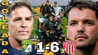 LEÓN CONTRA NECAXA LES PUSIERON UN BAILE,  6 - 1.