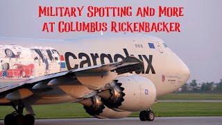 Military Plane Spotting and Cargo Heavies at Columbus Rickenbacker. Cargolux Cutaway 747-8F (4K)