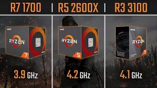 Ryzen 7 1700 vs Ryzen 5 2600X vs Ryzen 3 3100 | 1080P, 1440P and 4K Benchmarks