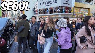 Myeongdong Walking Tour. Seoul City Korea 4k City Tour