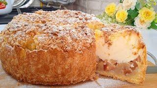 И Торта не надо! Потрясающий Яблочный СУФЛЕ Пирог С Хрустящей Корочкой в СМЕТАННОЙ заливке