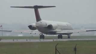 Delta MD 90; Rainy DCA Airplane Spotting