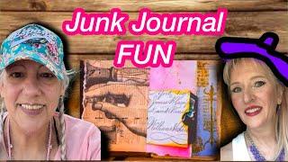 Let’s CREATE!  JUNK JOURNAL FUN ! With Myriam & Diana