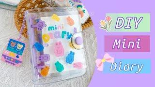 how to make kawaii mini diary / handmade mini diary / Diy paper diary /paper craft / school hacks