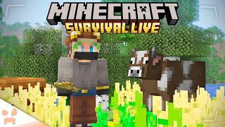 BUILDING MY FIRST FARM IN MINECRAFT SURVIVAL! (episode 2)