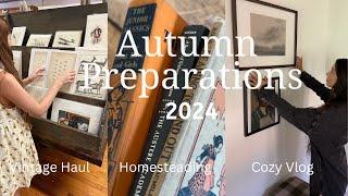 How to Autumn/Halloween Prep | Vintage Halloween Haul | Cozy Homestead Vlog