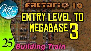 Factorio 1.0 Entry Level to Megabase 3, Ep 25: BUILDING TRAIN - Guide, Tutorial