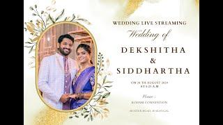 Dekshitha + Siddhartha Wedding Live streaming by Anil Abbadi Photography