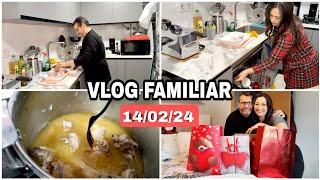 VLOG FAMILIAR 14/02/24 RUTINA DIARIA + PREPARANDO EL ALMUERZO + REGALOS DE SAN VALENTÍN