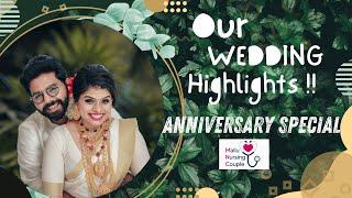 Our Wedding Anniversary| Memories Attached | Wedding Highlights | Mallu Nursing Couple | Feb09