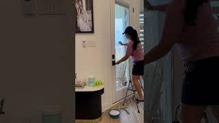 Glass door cleaning! #trending #cleaning #clean #youtubeshorts #glass #door