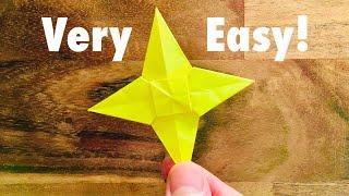 Easy Origami Ninja Star - Sticky Note Origami - origami ninja weapons no tape no glue no scissors