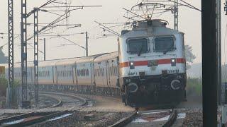 Full Speed of Shan-e-Punjab Express on Sharp Curve | Indian Railway