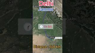 New Delhi to Jammu flight Route ️ || Delhi to Jammu and Kashmir ||