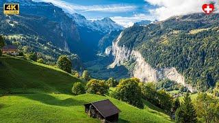 Lauterbrunnen Wengen Switzerland - the most beautiful villages 4K