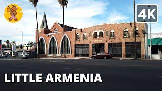 Little Armenia Los Angeles | LA Walking Tour | 4k Ultra HD |  Binaural Sound