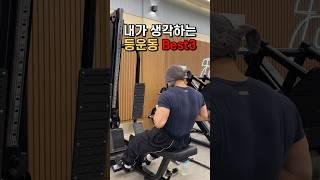 내가 생각하는 등운동 Best3