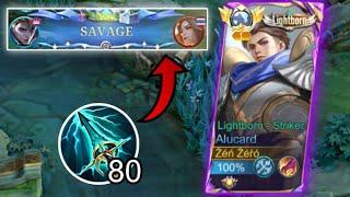 OMG!!! SAVAGE ALUCARD BUILD SKY PIERCER FULL STACK (NEW META BUILD ) / Mobile legends