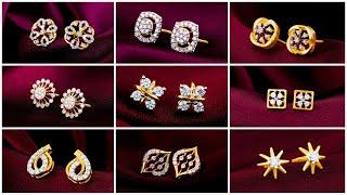 Latest gold earrings design with price/ gold earrings/studs design/ladies studs/seethal jewellery