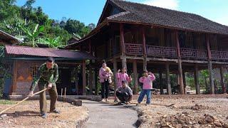 Building Flower Pots, Completing Road Down to Fish Pond | Family Farm