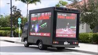 Mobile digital LED billboard advertising truck